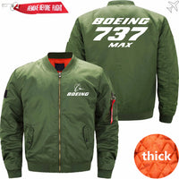 Thumbnail for Boeing 737 MAX Ma-1 Bomber Jacket Flight Jacket Aviator Jacket53 THE AV8R