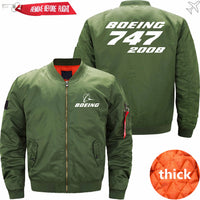 Thumbnail for Boeing 747-200B Ma-1 Bomber Jacket Flight Jacket Aviator Jacket THE AV8R