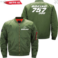 Thumbnail for Boeing 757-300 Ma-1 Bomber Jacket Flight Jacket Aviator Jacket THE AV8R