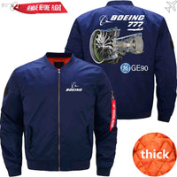 Thumbnail for Boeing 777 GE90 Ma-1 Bomber Jacket Flight Jacket Aviator Jacket THE AV8R