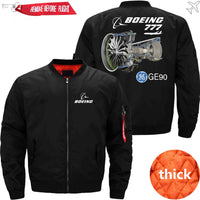 Thumbnail for Boeing 777 GE90 Ma-1 Bomber Jacket Flight Jacket Aviator Jacket THE AV8R