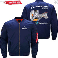 Thumbnail for Boeing 777 Pratt & Whitney PW4000-112 Ma-1 Bomber Jacket Flight Jacket Aviator Jacket THE AV8R