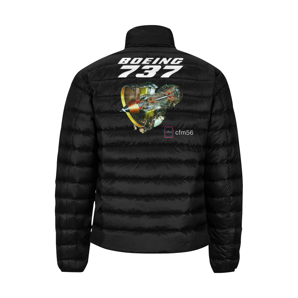 BOEING 737 Men's Stand Collar Padded Jacket e-joyer