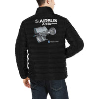 Thumbnail for Airbus A330 Men's Stand Collar Padded Jacket e-joyer