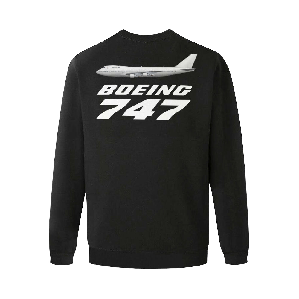 BOEING 747 Men's Oversized Fleece Crew Sweatshirt e-joyer