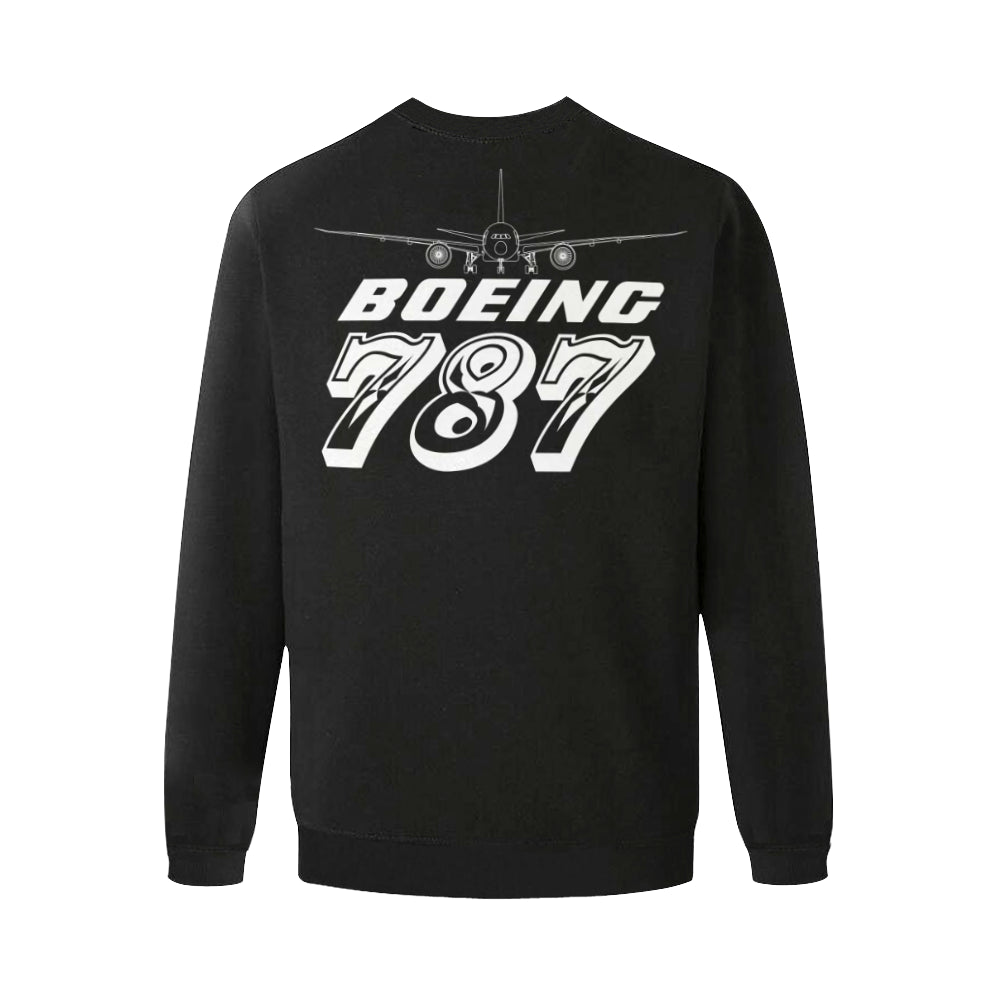 BOEING 787 Men's Oversized Fleece Crew Sweatshirt e-joyer