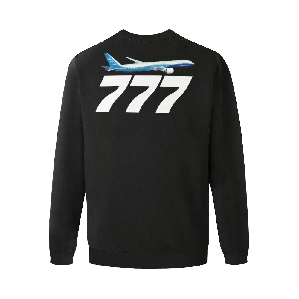 BOEING 777 Men's Oversized Fleece Crew Sweatshirt e-joyer