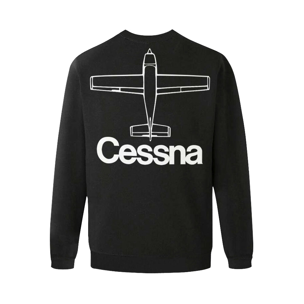 CESSNA Men's Oversized Fleece Crew Sweatshirt e-joyer