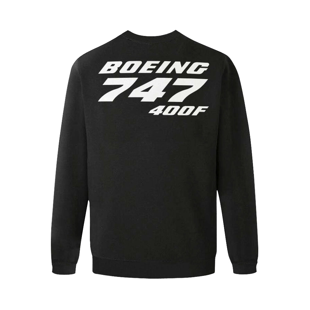 BOEING 747 Men's Oversized Fleece Crew Sweatshirt e-joyer