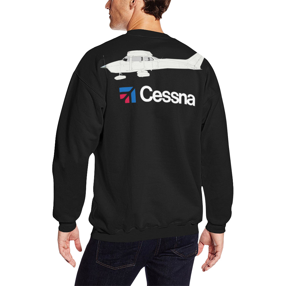 CESSNA Men's Oversized Fleece Crew Sweatshirt e-joyer