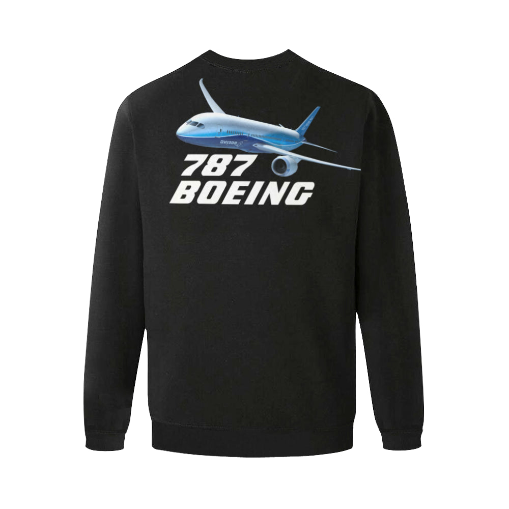 BOEING 787 Men's Oversized Fleece Crew Sweatshirt e-joyer