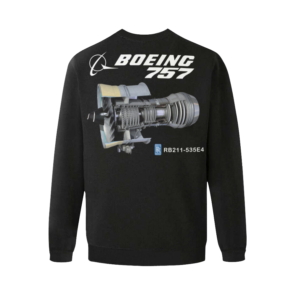 BOEING 757 Men's Oversized Fleece Crew Sweatshirt e-joyer