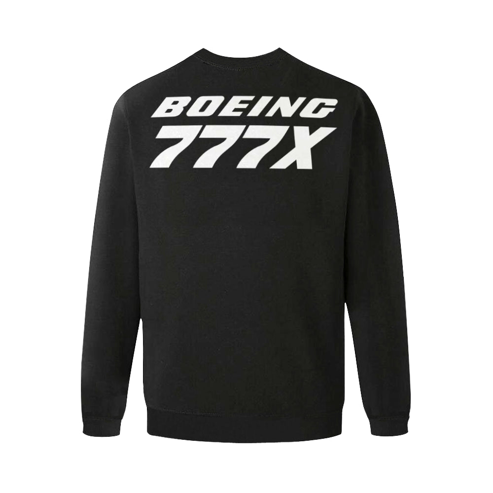 BOEING 777X Men's Oversized Fleece Crew Sweatshirt e-joyer