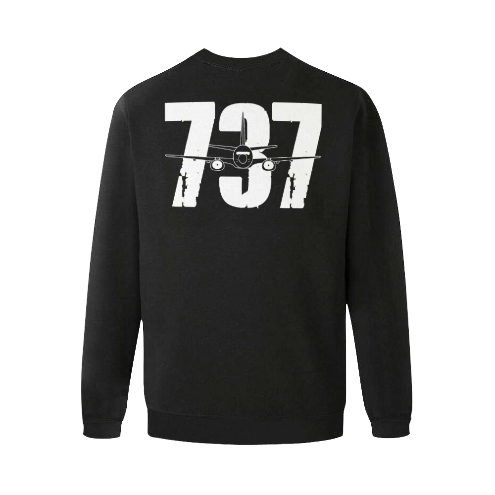 BOEING 737 Men's Oversized Fleece Crew Sweatshirt e-joyer