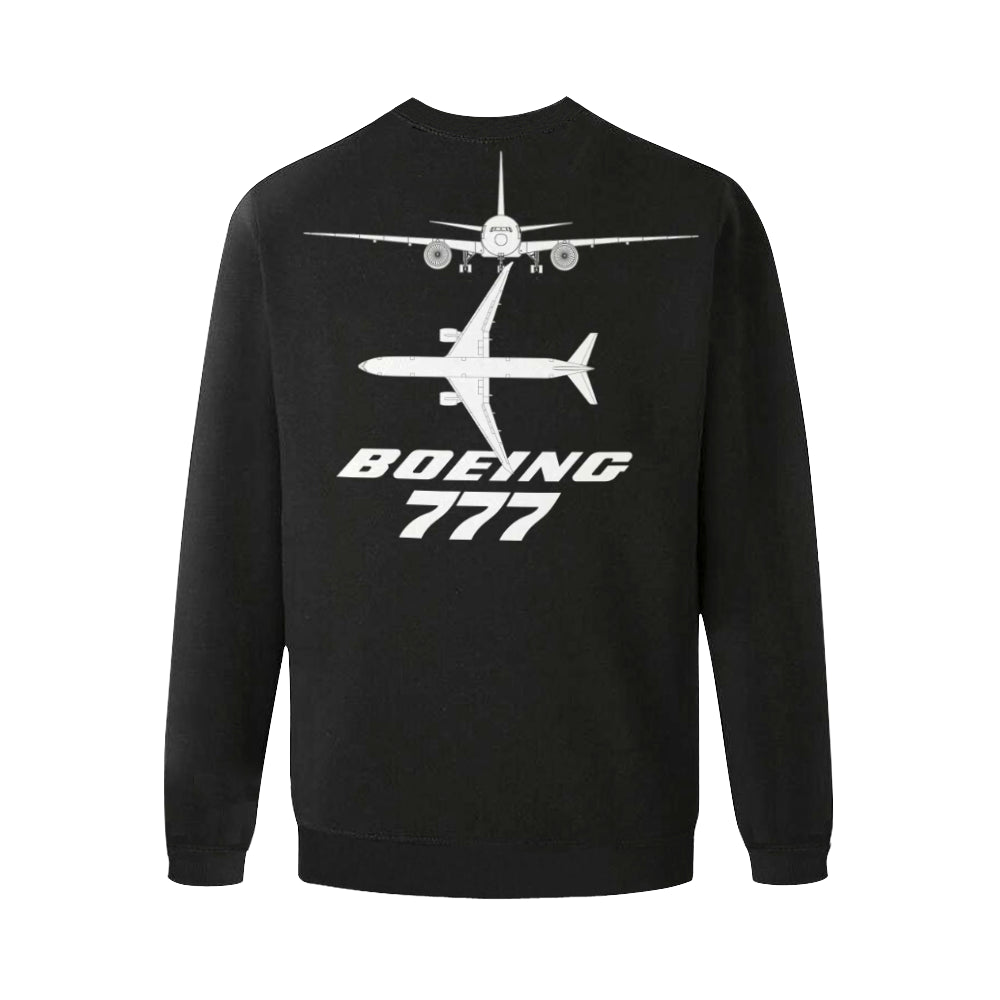 BOEING 777 Men's Oversized Fleece Crew Sweatshirt e-joyer