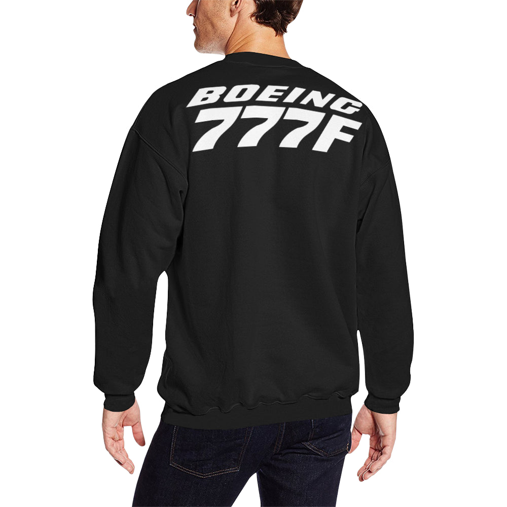 BOEING 777 Men's Oversized Fleece Crew Sweatshirt e-joyer