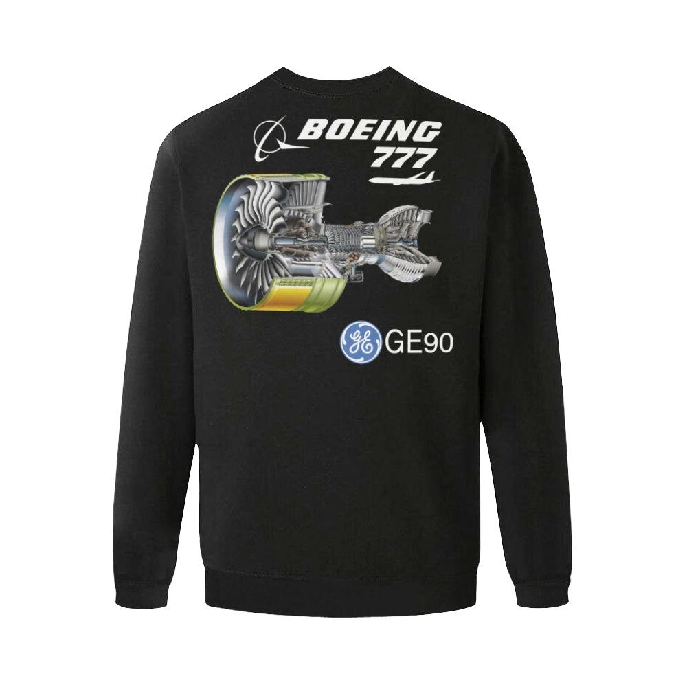 BOEING 777 Men's Oversized Fleece Crew Sweatshirt e-joyer