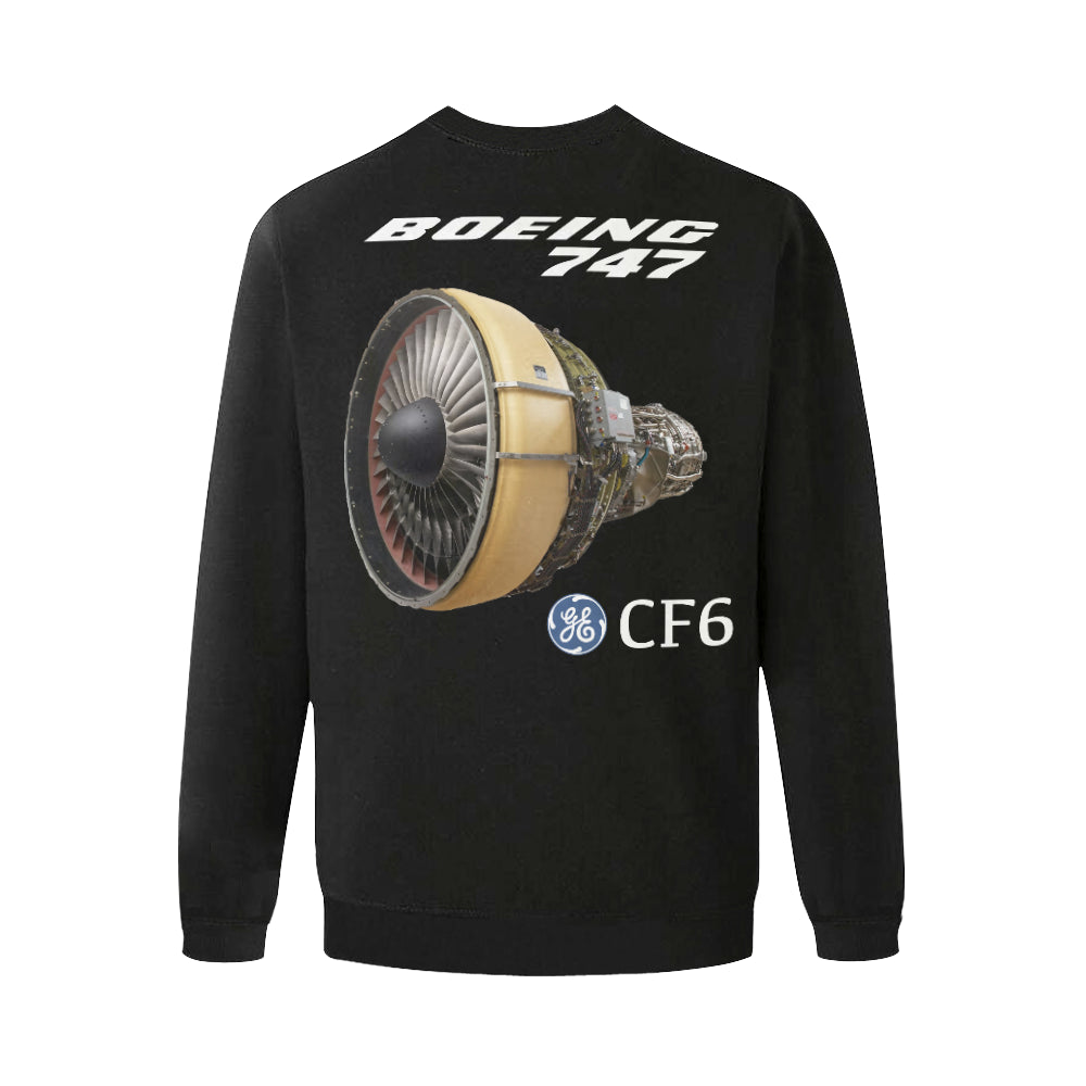 BOEING 747 Men's Oversized Fleece Crew Sweatshirt e-joyer