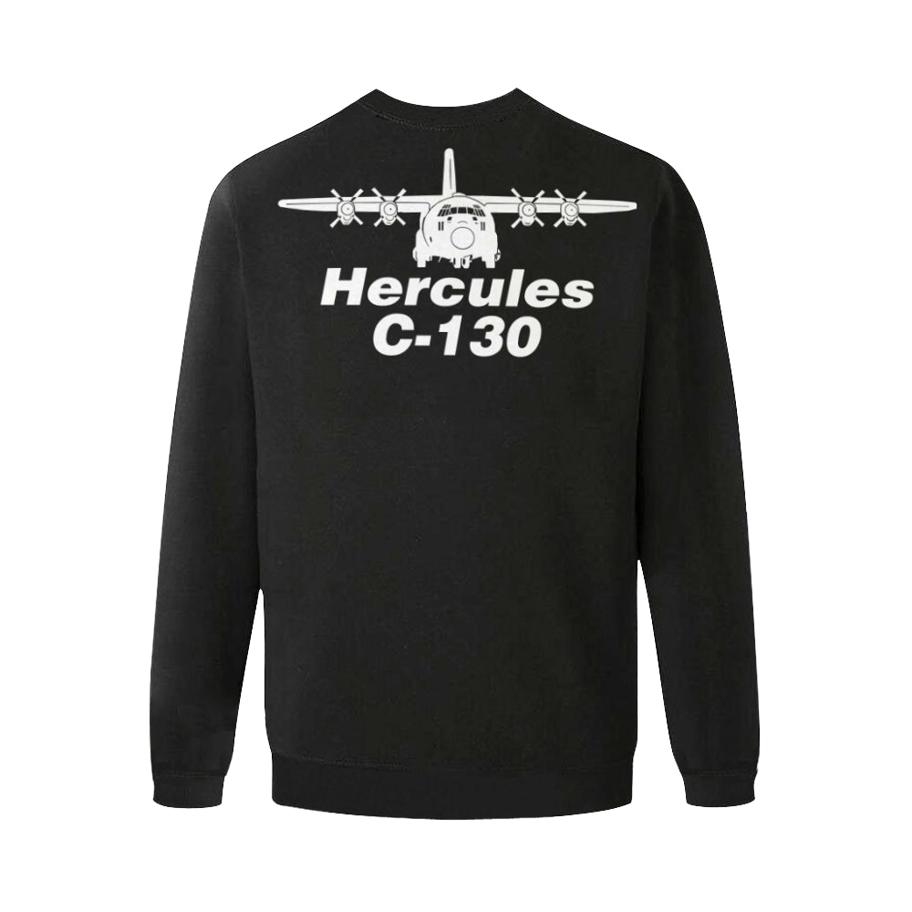 C-130 Hercules Men's Oversized Fleece Crew Sweatshirt e-joyer