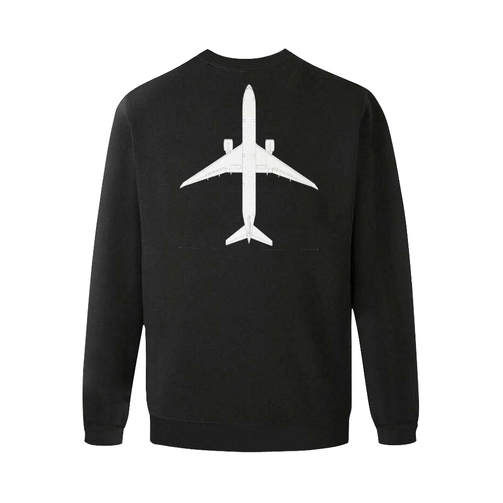 BOEING 777 Men's Oversized Fleece Crew Sweatshirt e-joyer