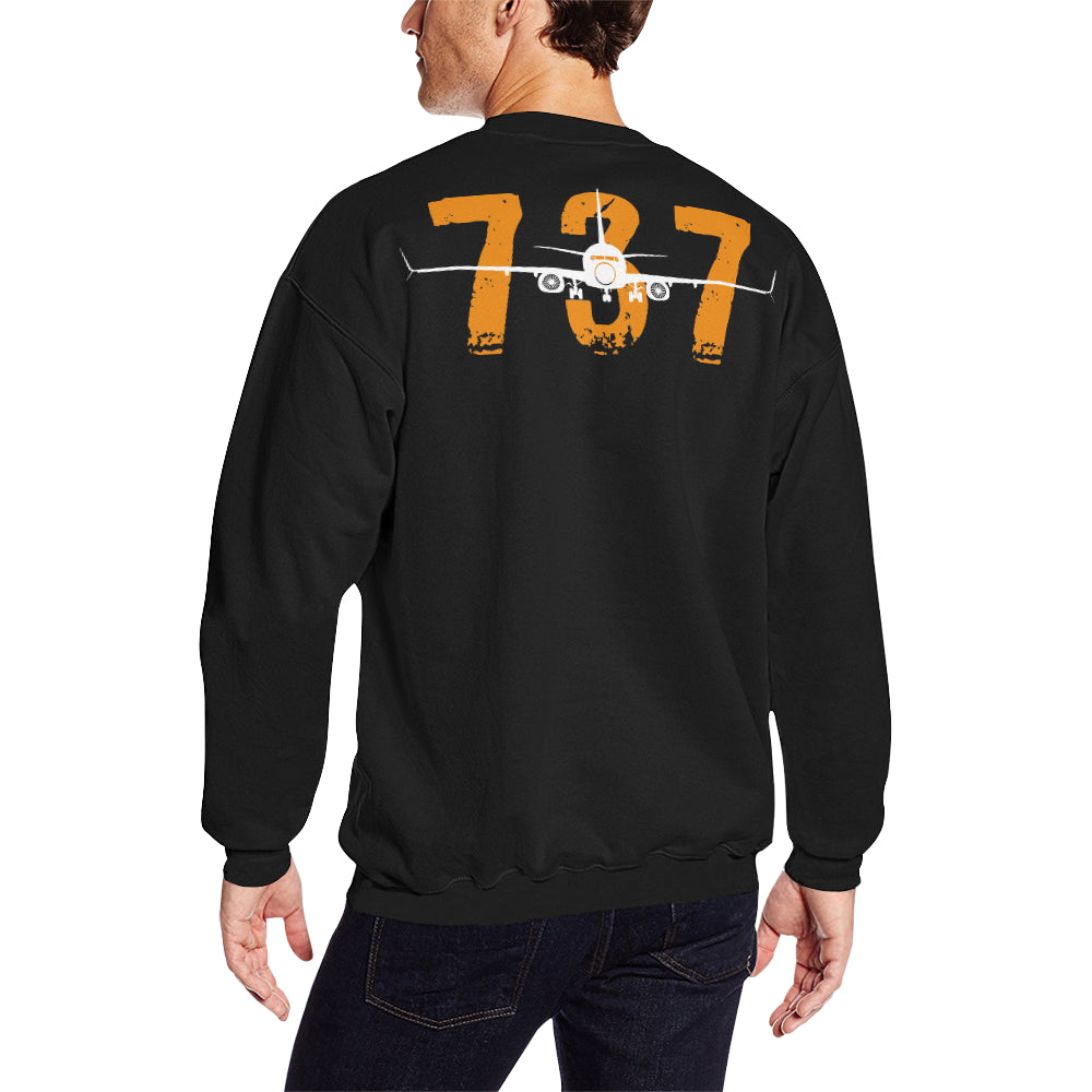 BOEING 737 Men's Oversized Fleece Crew Sweatshirt e-joyer