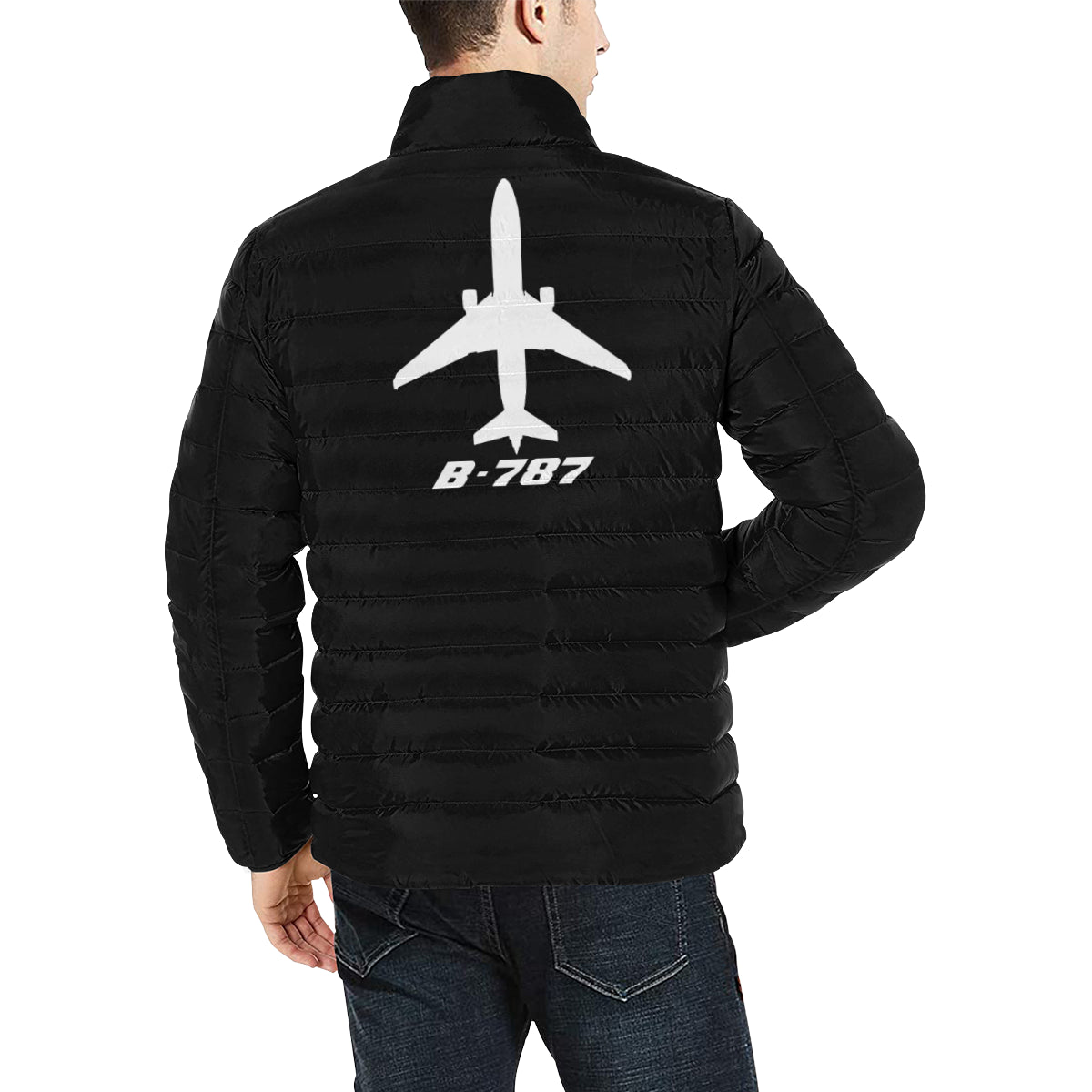 BOEING -787 Men's Stand Collar Padded Jacket e-joyer