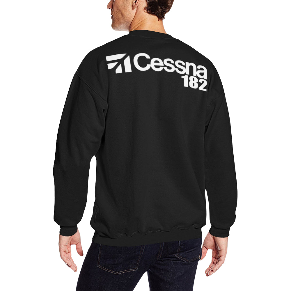 CESSNA - 182 Men's Oversized Fleece Crew Sweatshirt e-joyer