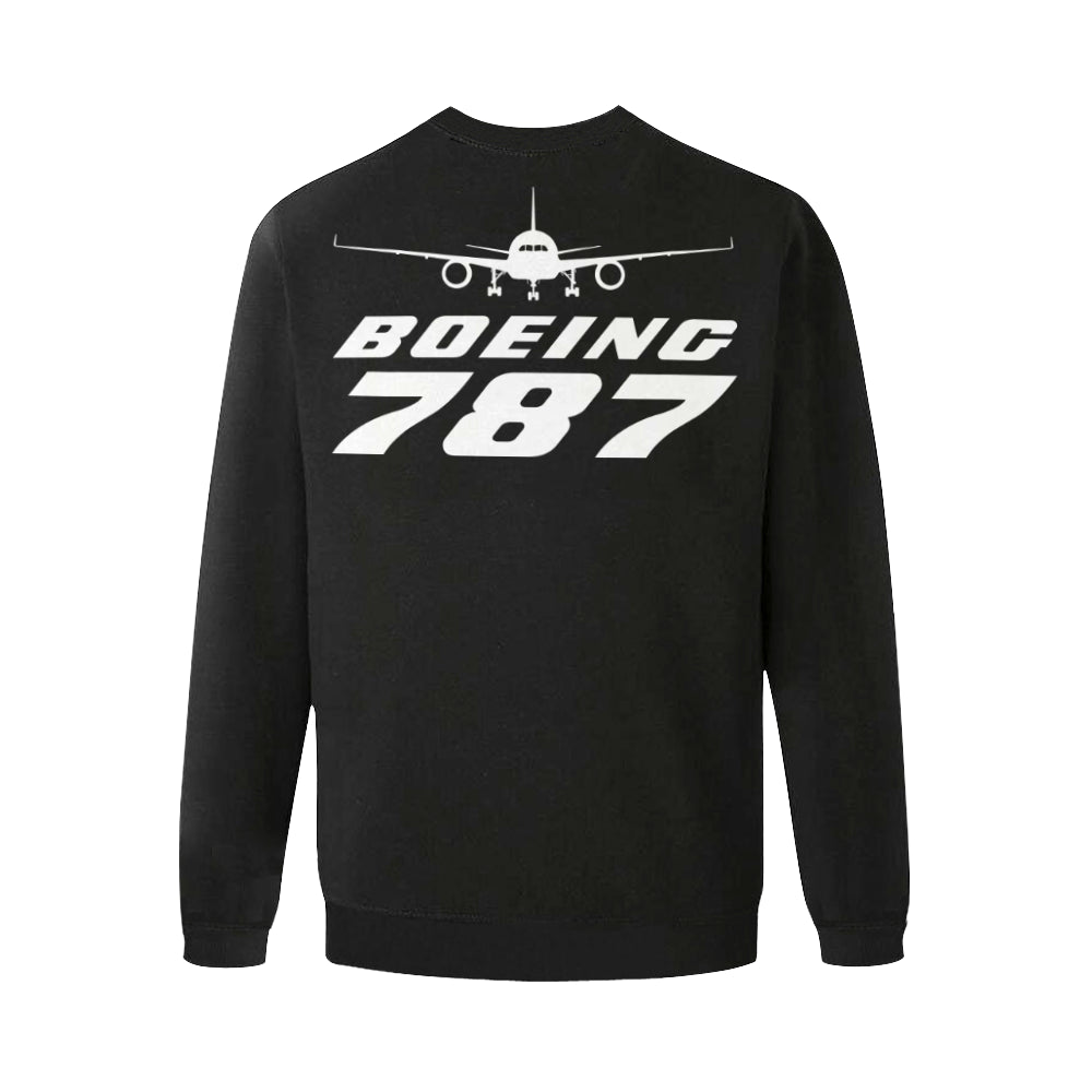 BOEING 787 Men's Oversized Fleece Crew Sweatshirt e-joyer