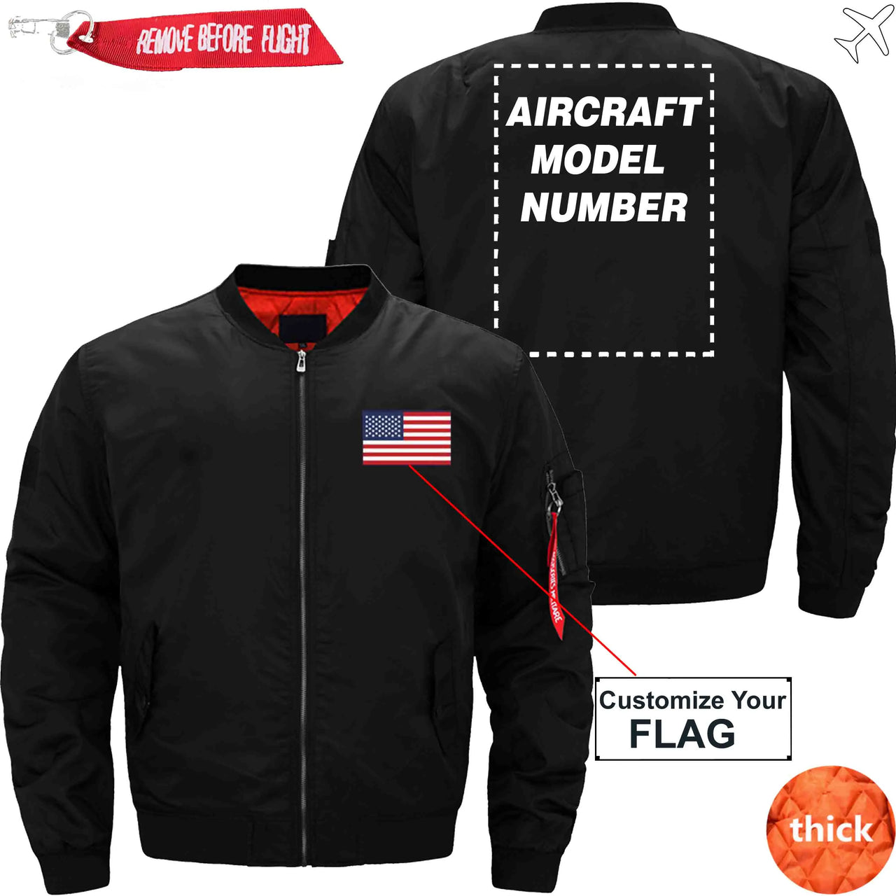 FLAG WITH AIRCRAFT MODEL NUMBER - JACKET THE AV8R