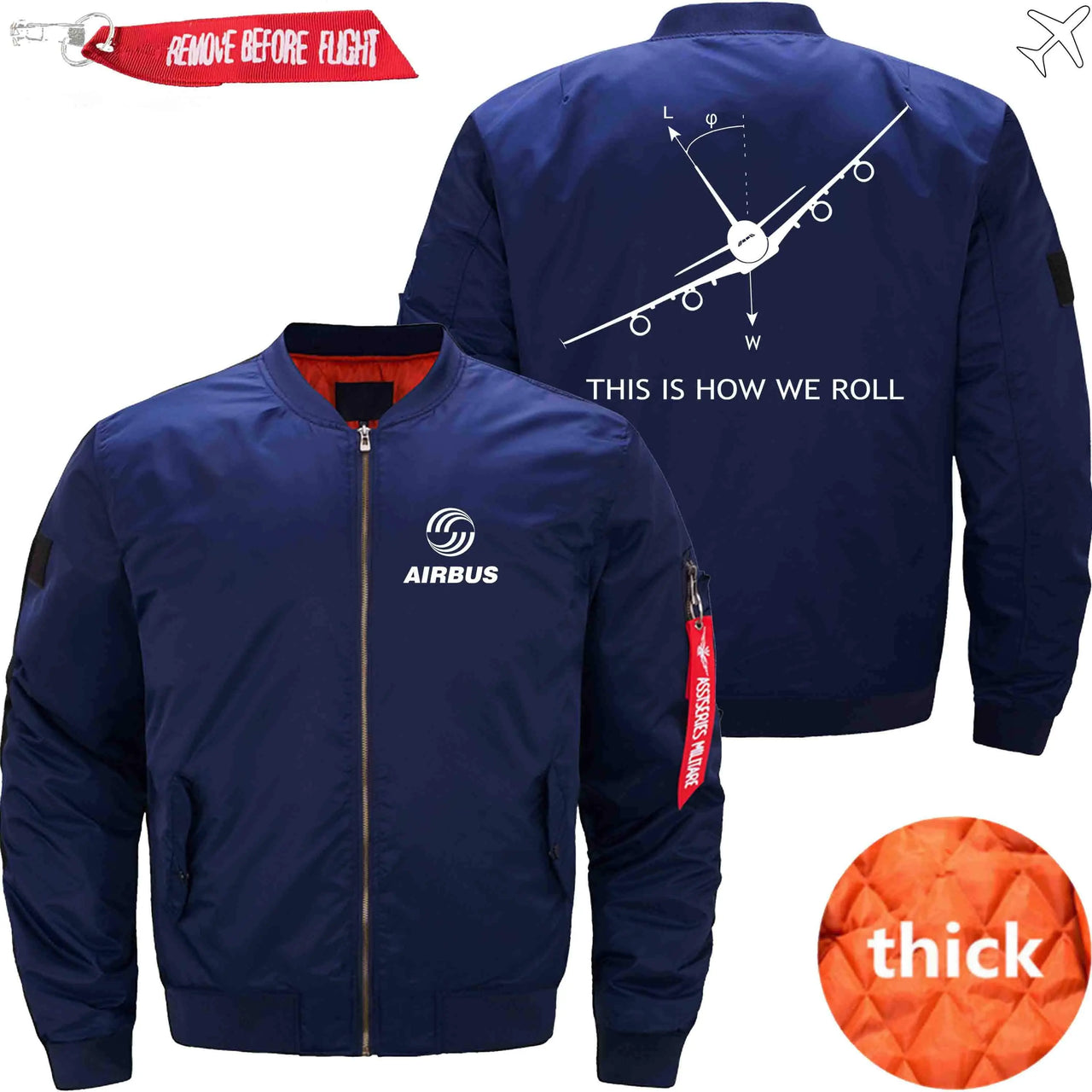 THIS IS HOW WE ROLL Ma-1 Bomber Jacket Flight Jacket Aviator Jacket THE AV8R