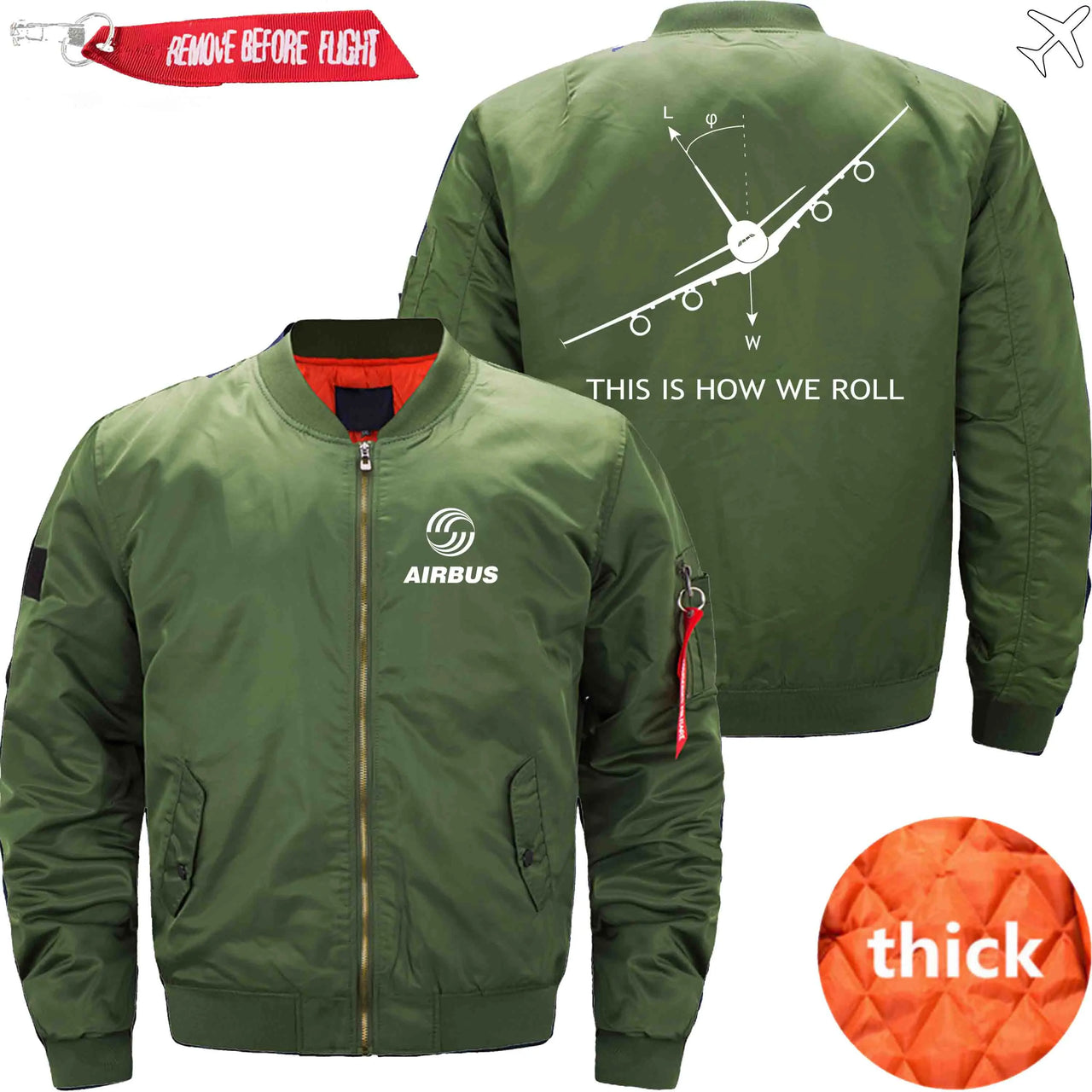 THIS IS HOW WE ROLL Ma-1 Bomber Jacket Flight Jacket Aviator Jacket THE AV8R