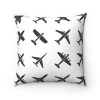 Thumbnail for BLACK AIRPLANES  PILLOW Printify