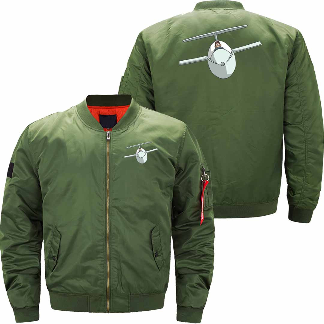 Funny pilot flying in glider JACKET THE AV8R