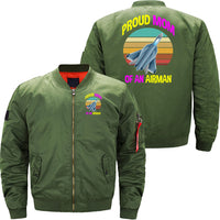 Thumbnail for Proud Mom Of An Airman, Fighter Pilot, Jet JACKET THE AV8R