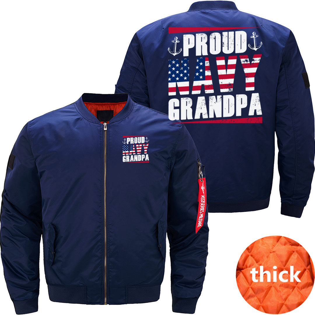 Proud Navy Grandpa Anchor Veteran's Day Marine JACKET THE AV8R