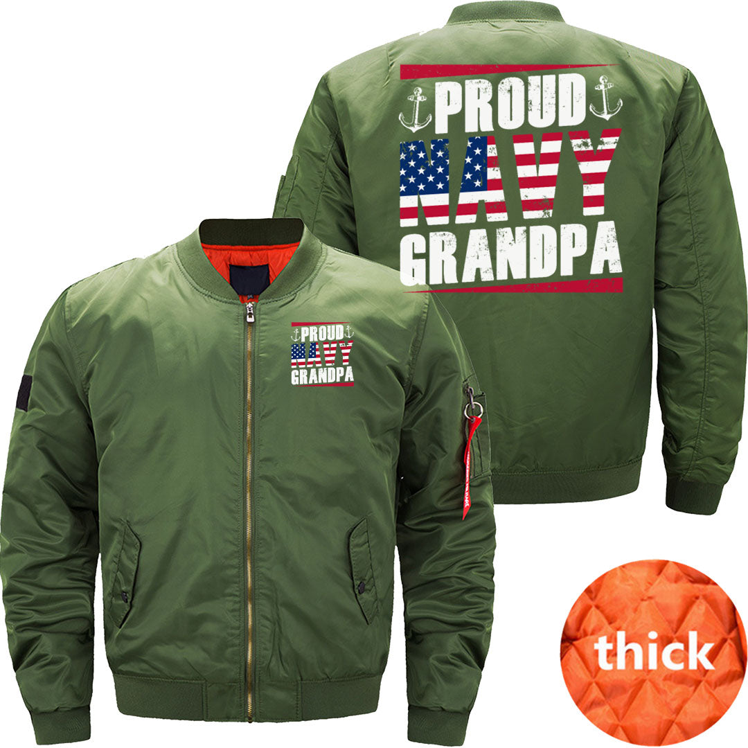 Proud Navy Grandpa Anchor Veteran's Day Marine JACKET THE AV8R