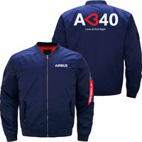 Thumbnail for AIRBUS A340 Ma-1 Bomber Jacket Flight Jacket Aviator Jacket THE AV8R