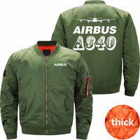 Thumbnail for AIRBUS A340 Ma-1 Bomber Jacket Flight Jacket Aviator Jacket THE AV8R