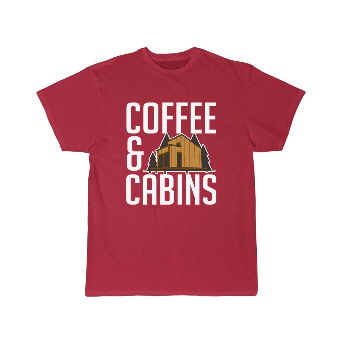 Coffee And Cabins Caffeine Lover Outdoor Camper T-SHIRT THE AV8R