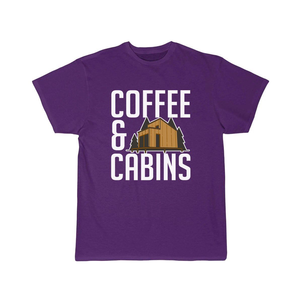 Coffee And Cabins Caffeine Lover Outdoor Camper T-SHIRT THE AV8R