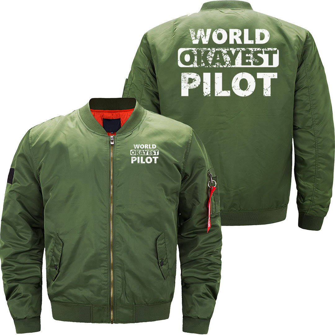 Funny Pilot Pilots world okayest Pilot JACKET THE AV8R