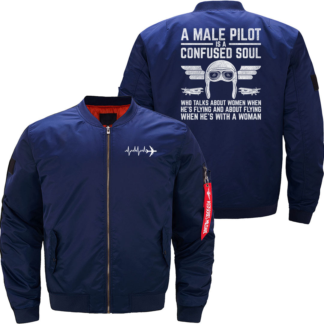 Funny Pilot Design Quote Male Pilot is a Confused JACKET THE AV8R