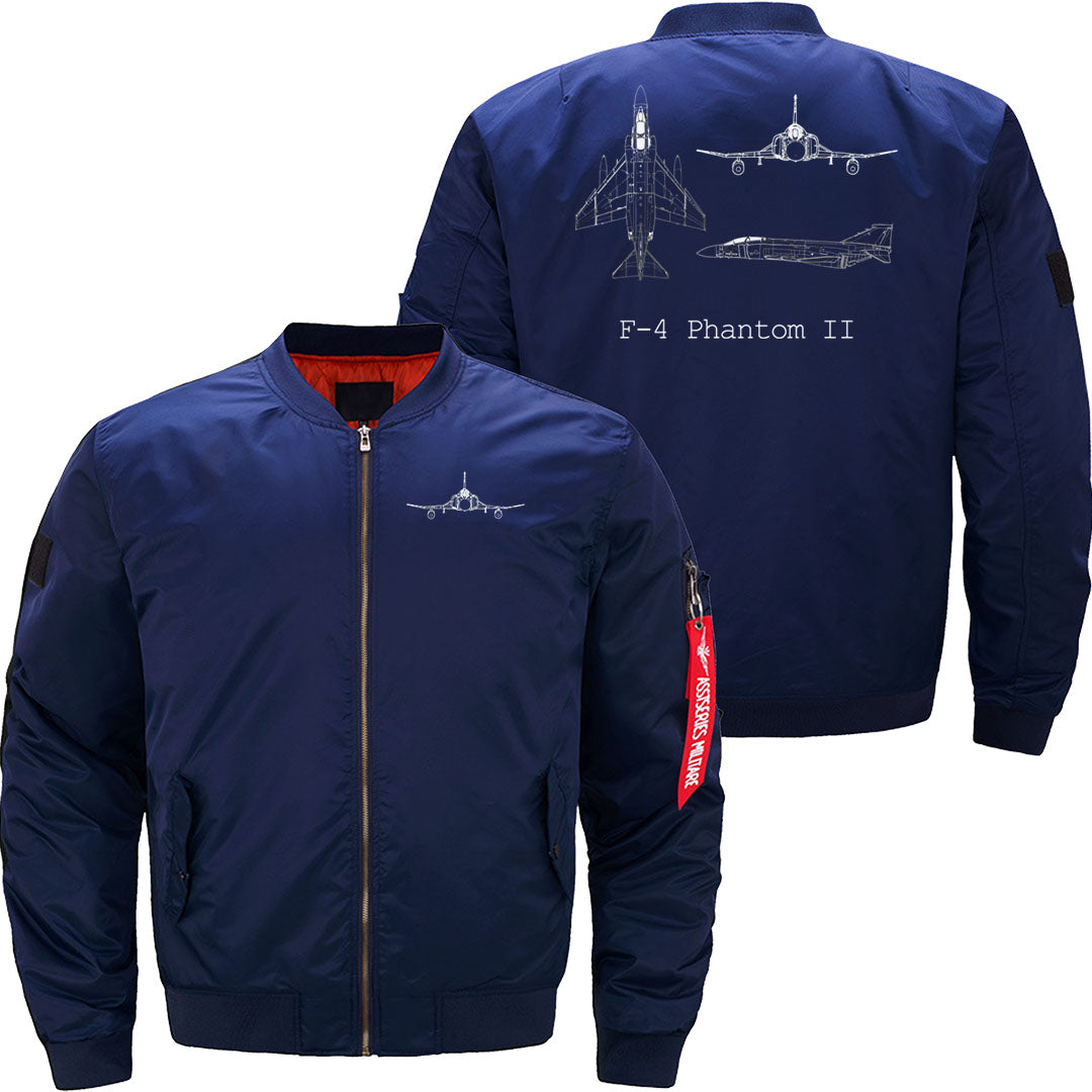 F-4 Phantom Ii Fighter Jet Mechanical Sketch JACKET THE AV8R