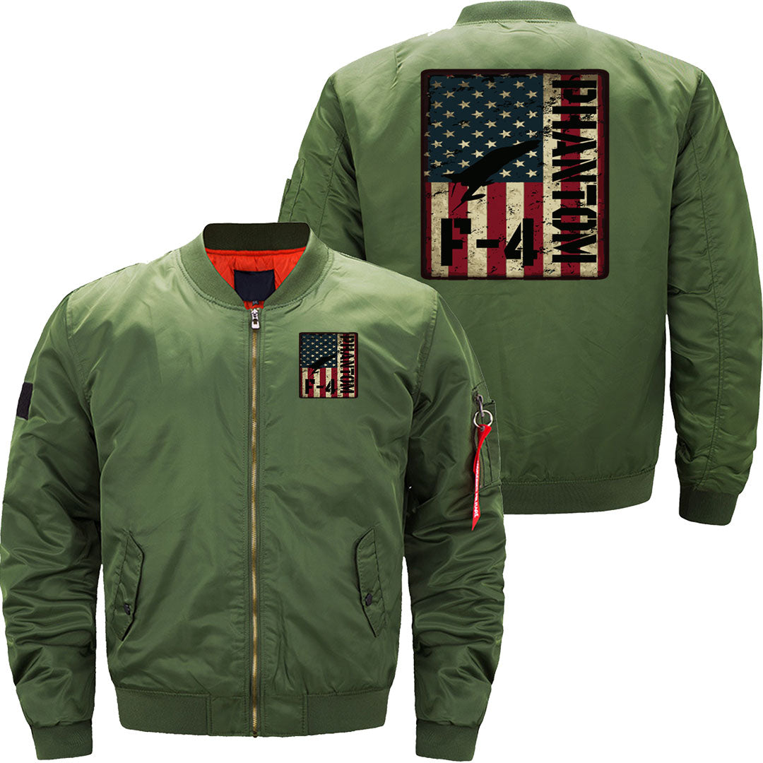 F-4 Phantom American Flag Fighter Jet Pilot Patrio JACKET THE AV8R