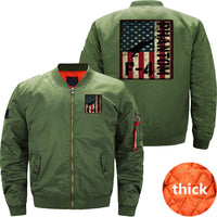 Thumbnail for F-4 Phantom American Flag Fighter Jet Pilot Patrio JACKET THE AV8R