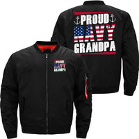 Thumbnail for Proud Navy Grandpa Anchor Veteran's Day Marine JACKET THE AV8R