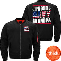 Thumbnail for Proud Navy Grandpa Anchor Veteran's Day Marine JACKET THE AV8R