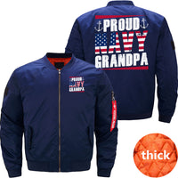 Thumbnail for Proud Navy Grandpa Anchor Veteran's Day Marine JACKET THE AV8R