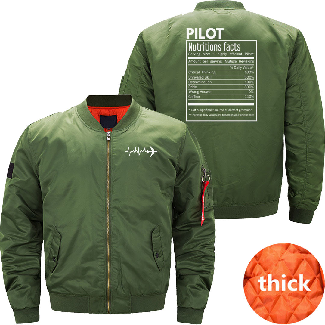 Pilot Gift -Pilot Funny Nutrition Facts JACKET THE AV8R