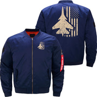 Thumbnail for American Flag USA Airplane Jet Fighter Patriotic  JACKET THE AV8R